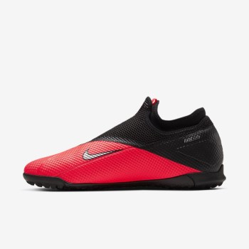 Nike Phantom Vision 2 Academy Dynamic Fit TF - Női Focicipő - Piros/Fekete/Metal Titán